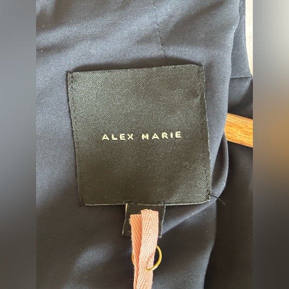 ALEX MARIE Sheath NEW Dress Blue Gray Short Square Neck Sleeveless Office Size 6 - Picture 13 of 15